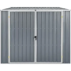 Discount Trädgårdsskjul grå 195x198x159 cm galvaniserat stål - Förråd & Redskapsbodar Skjul, Garage & Carports