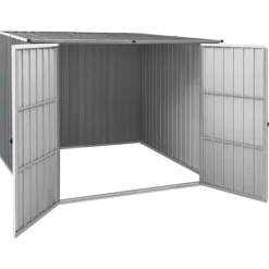Discount Trädgårdsskjul grå 195x198x159 cm galvaniserat stål - Förråd & Redskapsbodar Skjul, Garage & Carports