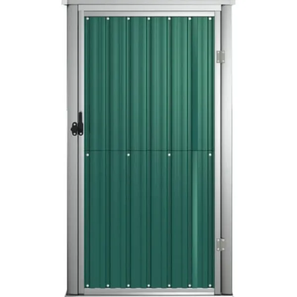 vidaXL Trädgårdsskjul grön 88x89x161 cm galvaniserat stål - Förråd & Redskapsbodar
