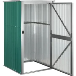 vidaXL Trädgårdsskjul grön 88x89x161 cm galvaniserat stål - Förråd & Redskapsbodar