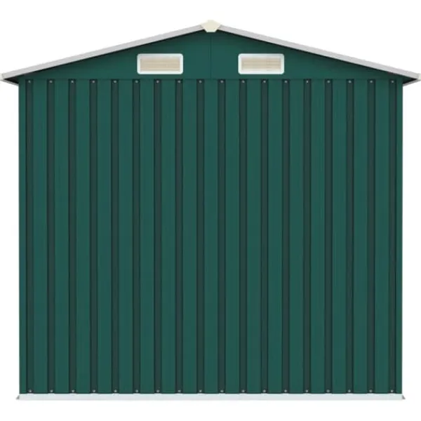 vidaXL Trädgårdsskjul grön 205x129x183 cm galvaniserat stål - Förråd & Redskapsbodar