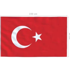 vidaXL Turkiets flagga 90x150 cm
