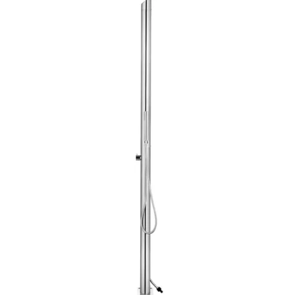 vidaXL Utedusch 220 cm rostfritt stål
