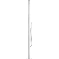 vidaXL Utedusch 220 cm rostfritt stål