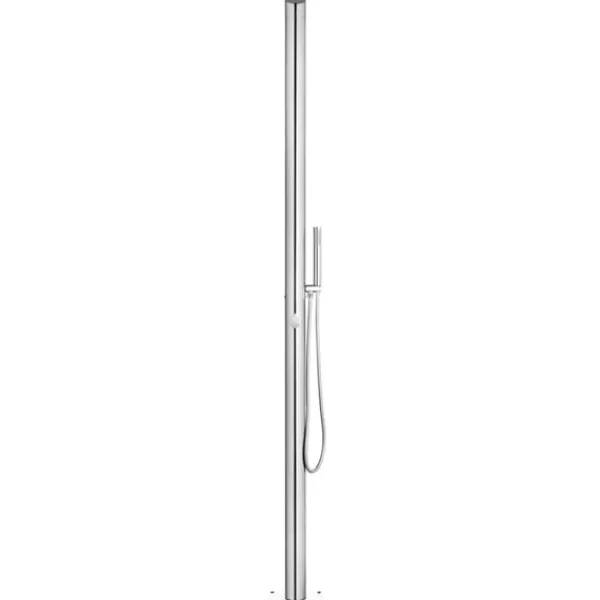 vidaXL Utedusch 220 cm rostfritt stål