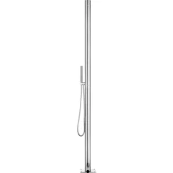 vidaXL Utedusch 220 cm rostfritt stål