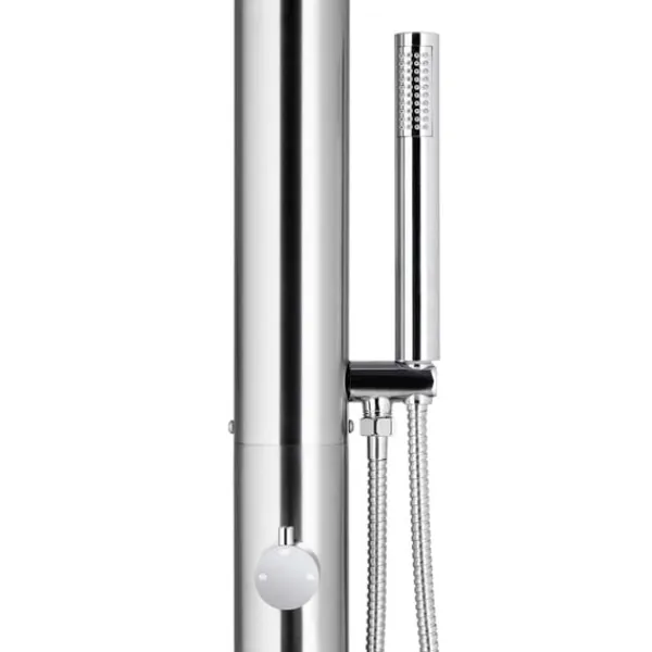 vidaXL Utedusch 220 cm rostfritt stål
