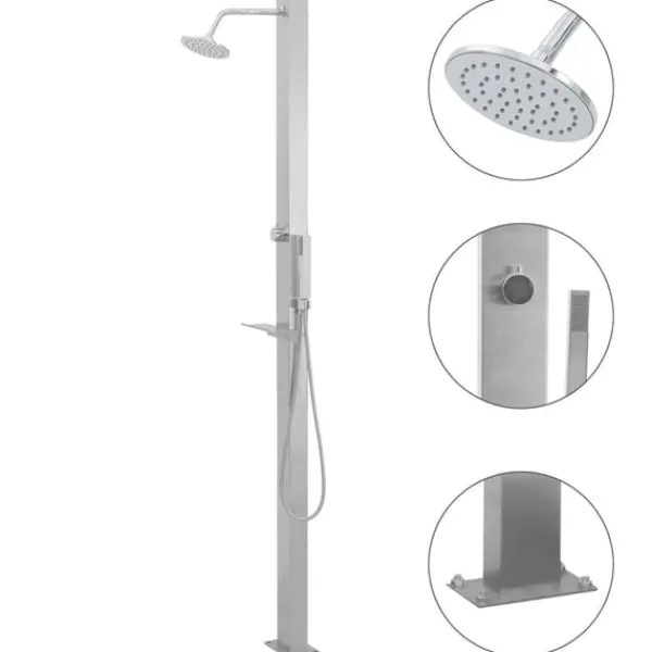 Sale Utedusch rostfritt stål rak Spa & Utomhusbad