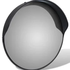 Clearance Utomhus Konvex Trafikspegel PC Plast Svart 30 cm Säkerhetsspeglar