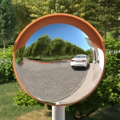 vidaXL Utomhus Konvex Trafikspegel Orange Ø30 cm Polykarbonat 153081