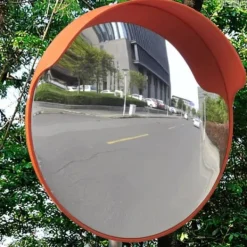 vidaXL Utomhus Konvex Trafikspegel PC Plast Orange 45 cm