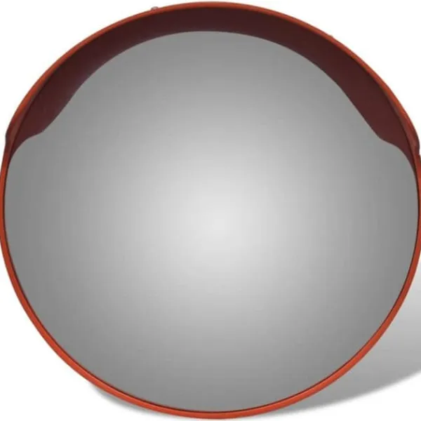 vidaXL Utomhus Konvex Trafikspegel PC Plast Orange 45 cm