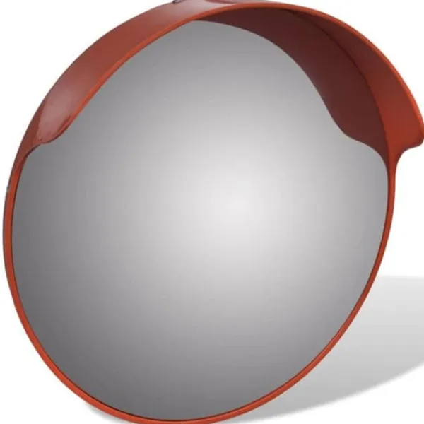 vidaXL Utomhus Konvex Trafikspegel PC Plast Orange 45 cm