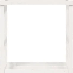 vidaXL Utomhus vedställ Vit 108x52x106 cm Massivt furu 822627