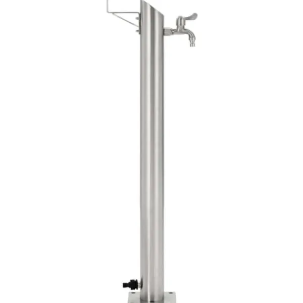 New Vattenpost för trädgården 95 cm rostfritt stål rund - Bevattning Bevattning