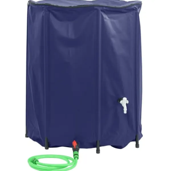 Online Vattentank med kran vikbar 1250 L PVC - Bevattning Regntunnor