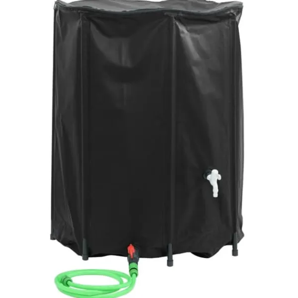 Vattentank med kran vikbar 750 L PVC - Bevattning Regntunnor