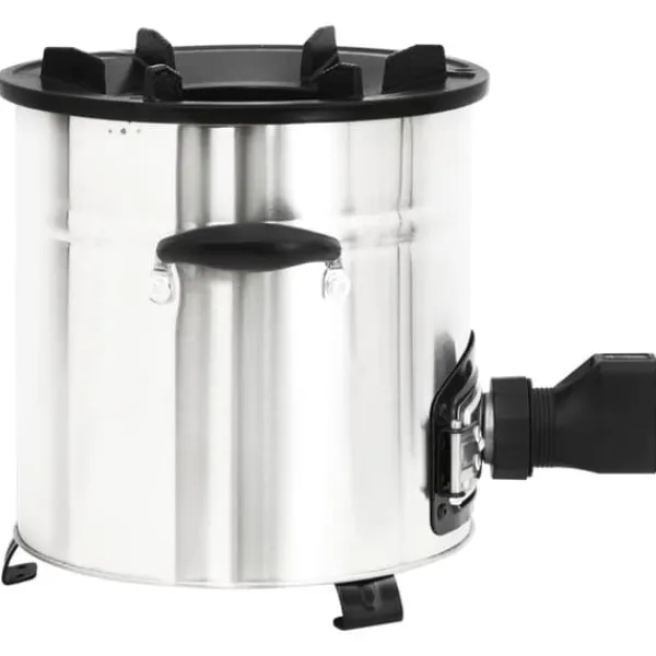 vidaXL Vedeldad spis med USB-fläkt 35,5x26x28 cm rostfritt stål - Öppna spisar