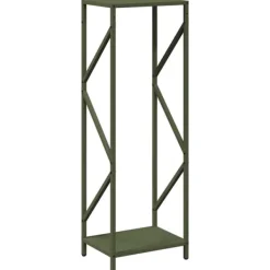 Clearance Vedställ olivgrön 34x25x100 cm kallvalsat stål Tillbehör Till Vedeldade Kaminer & Öppna Spisar