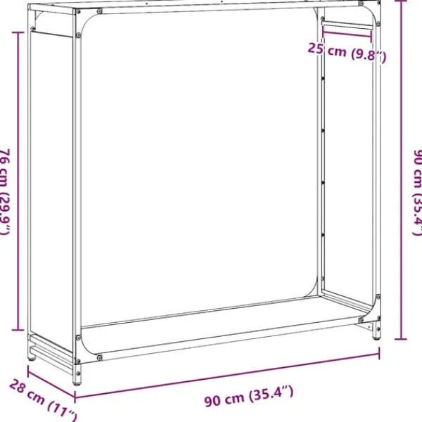 vidaXL Vedställ olivgrön 90x28x90 cm kallvalsat stål