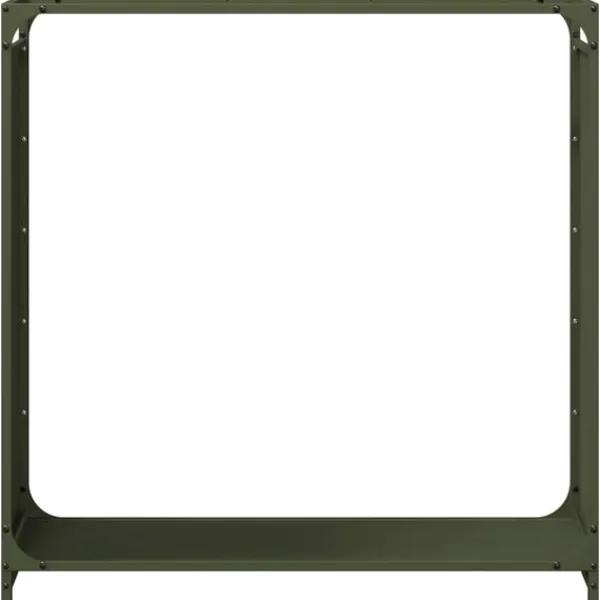 vidaXL Vedställ olivgrön 90x28x90 cm kallvalsat stål