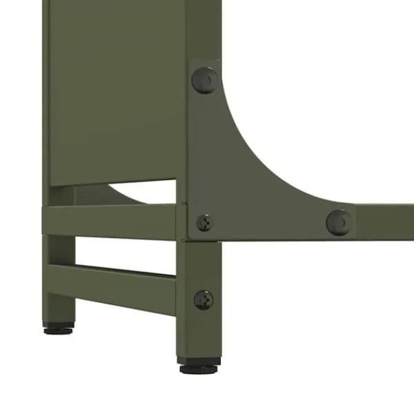 vidaXL Vedställ olivgrön 90x28x90 cm kallvalsat stål