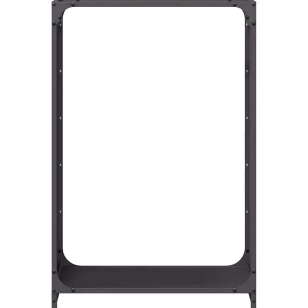 vidaXL Vedställ svart 60x28x90 cm kallvalsat stål