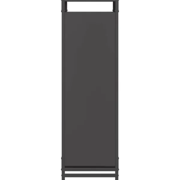 vidaXL Vedställ svart 60x28x90 cm kallvalsat stål