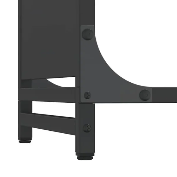 vidaXL Vedställ svart 60x28x90 cm kallvalsat stål