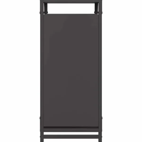 vidaXL Vedställ svart 44x28x65 cm kallvalsat stål