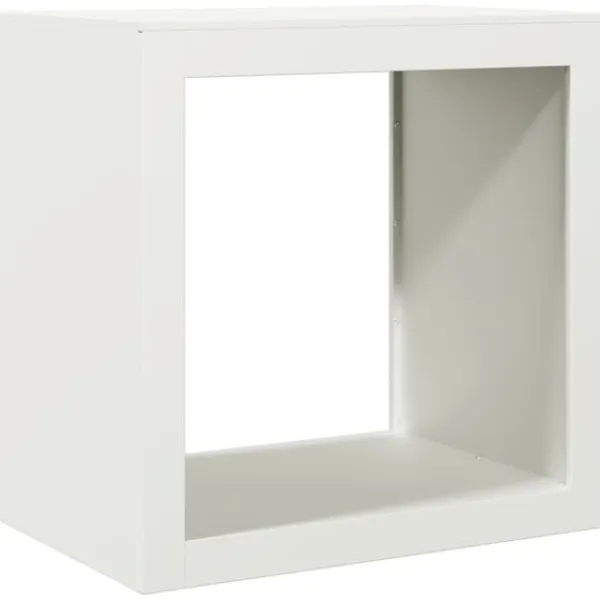 Discount Vedställ vit 60x40x60 cm stål Tillbehör Till Vedeldade Kaminer & Öppna Spisar