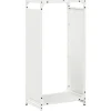 Sale Vedställ vit 44x28x90 cm kallvalsat stål Tillbehör Till Vedeldade Kaminer & Öppna Spisar