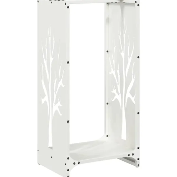 vidaXL Vedställ vit 40x30x80 cm kallvalsat stål