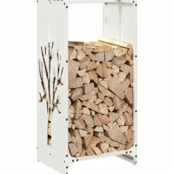 vidaXL Vedställ vit 40x30x80 cm kallvalsat stål