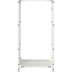 vidaXL Vedställ vit 40x30x80 cm kallvalsat stål
