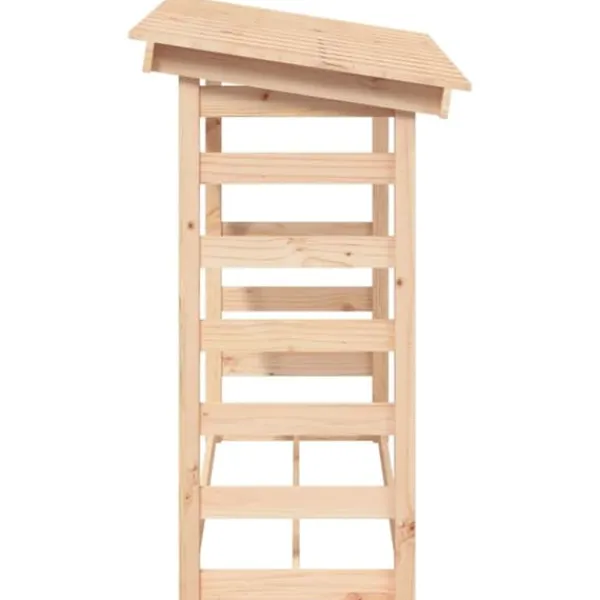 New Vedställ 108x64,5x110 cm massiv furu - Tillbehör till vedställ & vedkorgar Tillbehör Till Vedeldade Kaminer & Öppna Spisar
