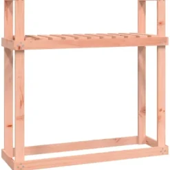 Outlet Vedställ 110x35x108,5 cm massiv douglas - Tillbehör till vedställ & vedkorgar Tillbehör Till Vedeldade Kaminer & Öppna Spisar