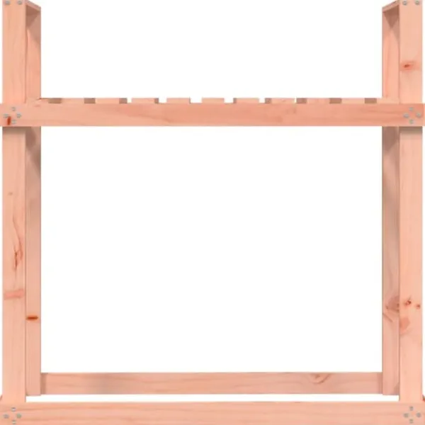 Outlet Vedställ 110x35x108,5 cm massiv douglas - Tillbehör till vedställ & vedkorgar Tillbehör Till Vedeldade Kaminer & Öppna Spisar