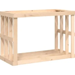 vidaXL Vedställ 108x52x74 cm massiv furu - Vedställ & vedkorgar