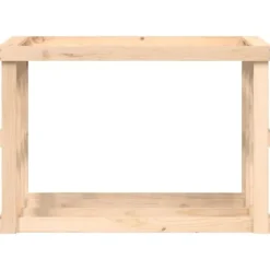 vidaXL Vedställ 108x52x74 cm massiv furu - Vedställ & vedkorgar
