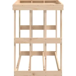 vidaXL Vedställ 108x52x74 cm massiv furu - Vedställ & vedkorgar