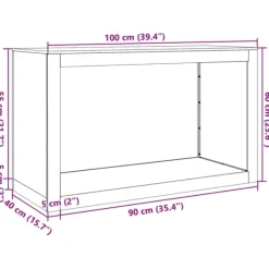 vidaXL Vedställ 100x40x60 cm rostfritt stål