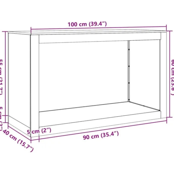vidaXL Vedställ 100x40x60 cm väderbeständigt stål