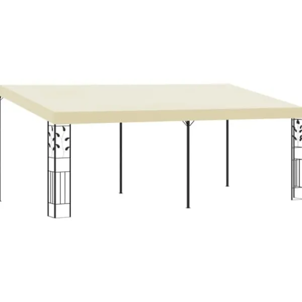 vidaXL Väggmonterad paviljong 6x3x2,5 m gräddvit - Partytält & paviljoner