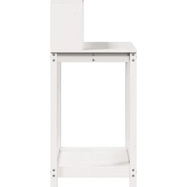Clearance Växtbord med hyllor vit 82,5x50x109,5 cm massiv furu - Växtställ Planteringsbänkar