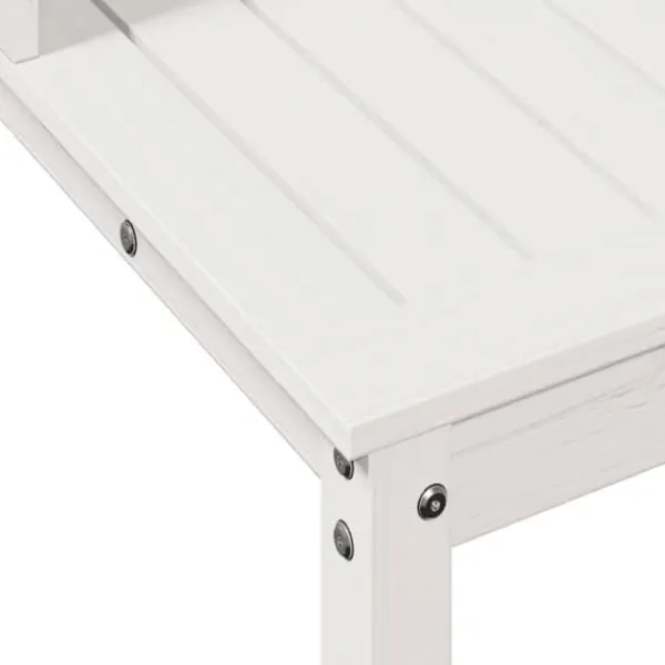 Clearance Växtbord med hyllor vit 82,5x50x109,5 cm massiv furu - Växtställ Planteringsbänkar