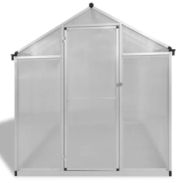 Online Växthus i förstärkt aluminium med basram 4,6 m² - Växthus Växthus
