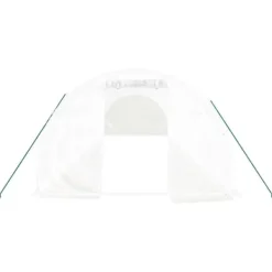 New Växthus med stålram vit 30 m² 10x3x2 m - Växthus Växthus