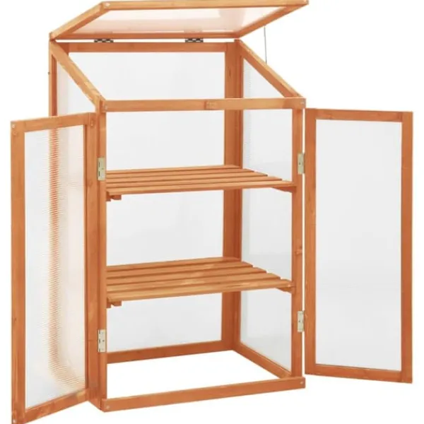 vidaXL Växthus 60x45x100 cm granträ - Växthus