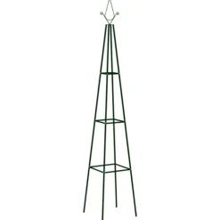 vidaXL Växtstöd 2 st mörkgrön 35x35x195 cm järn - Bersåer, spaljéer & pergolor